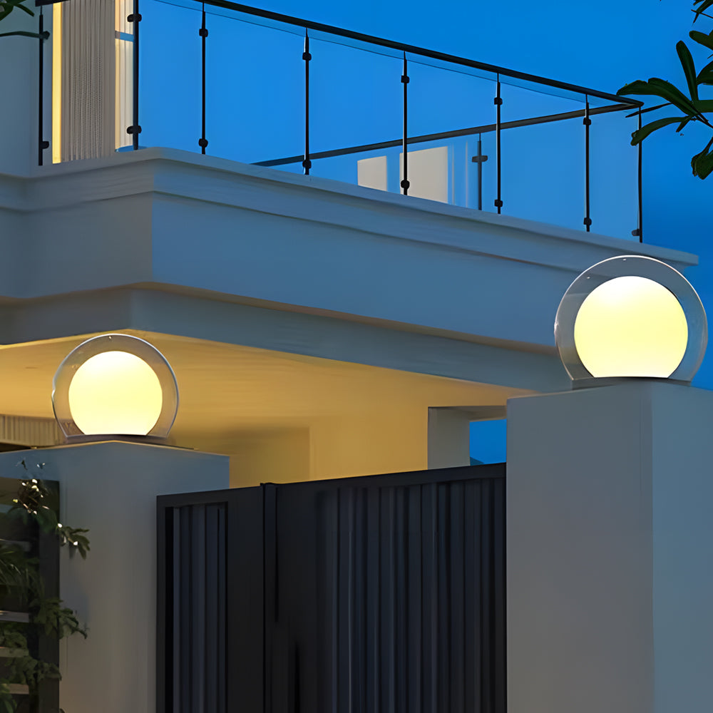 Elegant Outdoor Lamp | Solar-Powered Light Fixture with Double-Layer Moonlight Design | Weather-Resistant for Stylish Illumination 5
