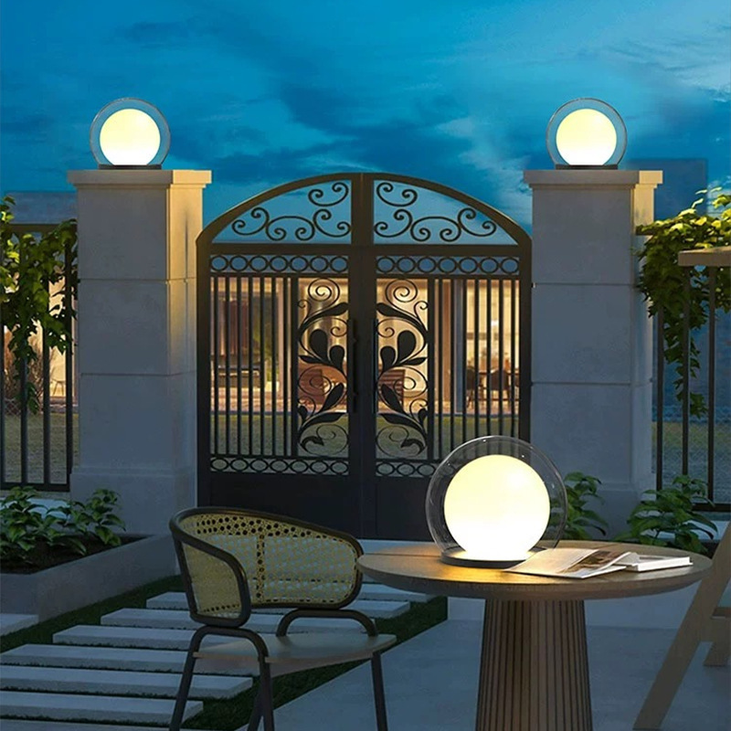 Elegant Outdoor Lamp | Solar-Powered Light Fixture with Double-Layer Moonlight Design | Weather-Resistant for Stylish Illumination 8