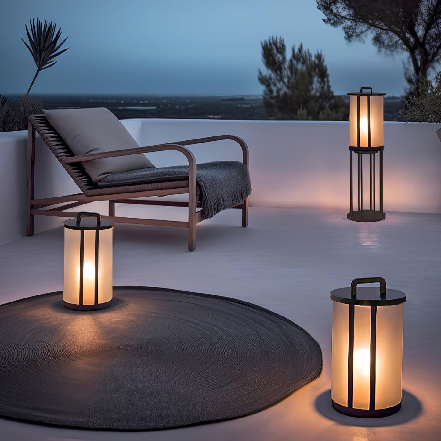 Elegant Outdoor Lantern Lights with Integrated LED | Durable Acrylic Shade for Warm Ambiance 4