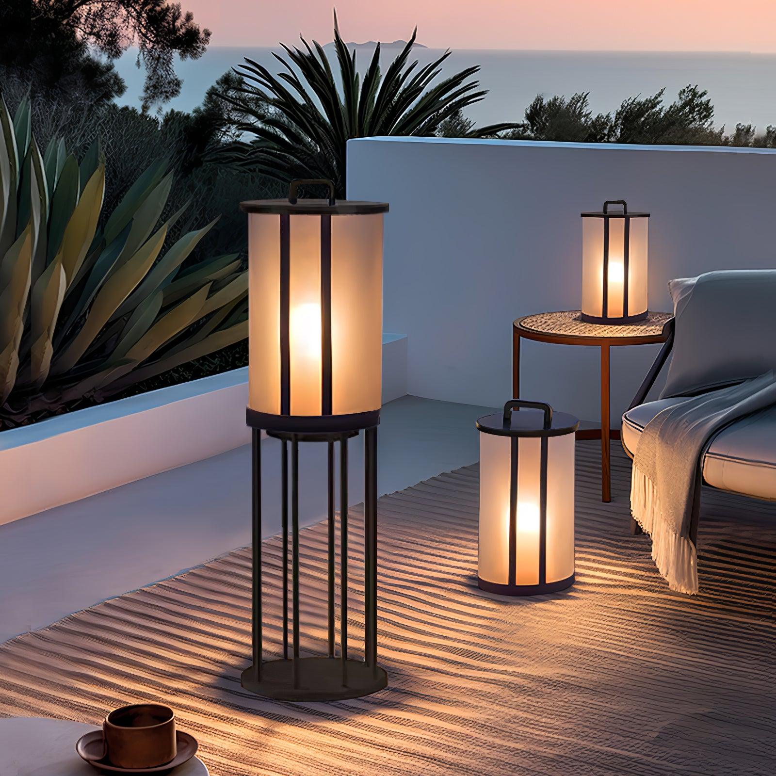 Elegant Outdoor Lantern Lights with Integrated LED | Durable Acrylic Shade for Warm Ambiance 5
