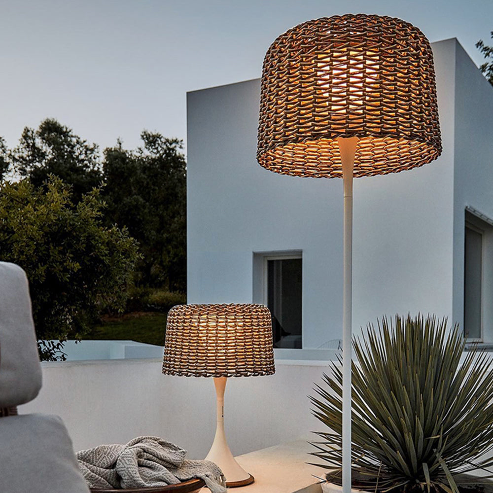 Ritta Rattan Outdoor Floor Lamp | 2 Colours