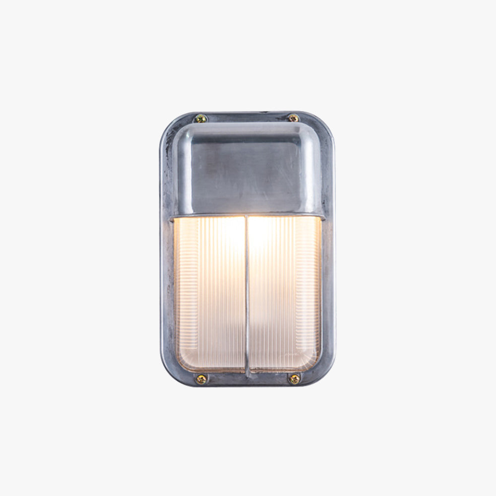 Elegant Outdoor Wall Lamp with Geometric Design & Weather Resistance | Modern Silver Finish for Enhanced Ambiance 1