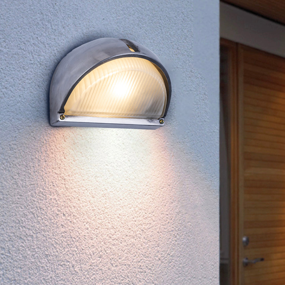 Elegant Outdoor Wall Lamp with Geometric Design & Weather Resistance | Modern Silver Finish for Enhanced Ambiance 10