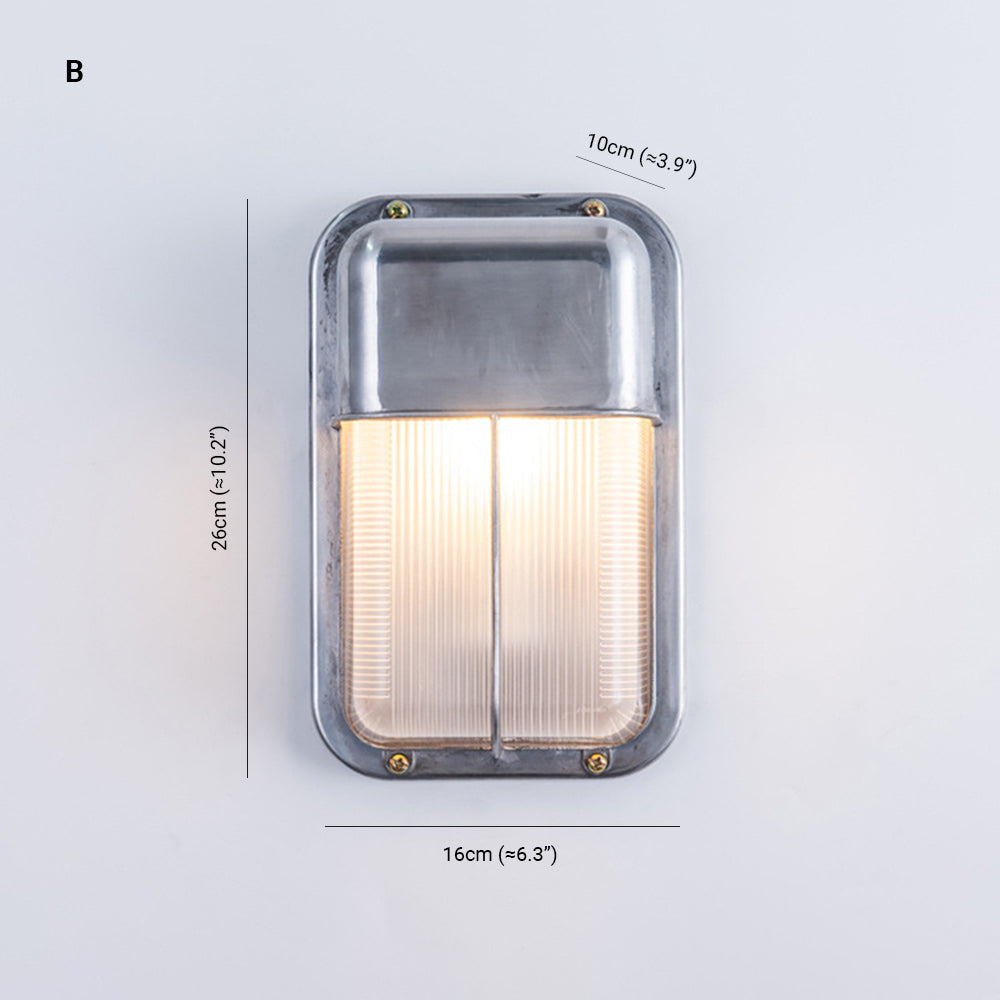 Elegant Outdoor Wall Lamp with Geometric Design & Weather Resistance | Modern Silver Finish for Enhanced Ambiance 8