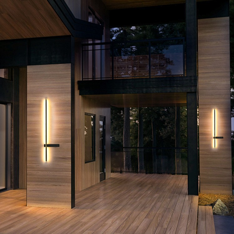Elegant Outdoor Wall Light | Modern Pillar Sconce with LED Illumination | Weather-Resistant Design for Ambiance Enhancement 3