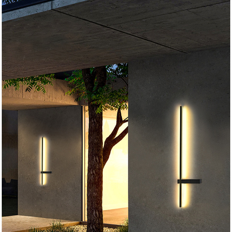 Elegant Outdoor Wall Light | Modern Pillar Sconce with LED Illumination | Weather-Resistant Design for Ambiance Enhancement 5