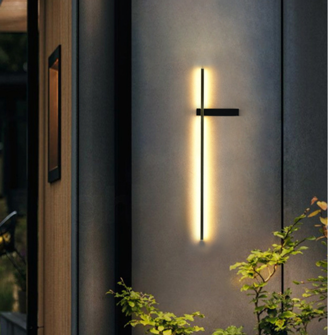 Elegant Outdoor Wall Light | Modern Pillar Sconce with LED Illumination | Weather-Resistant Design for Ambiance Enhancement 8