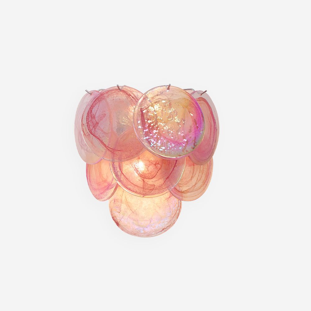 Elegant Pink Capiz Shell Wall Lamp | Dimmable Design for Indoor & Outdoor Use 1