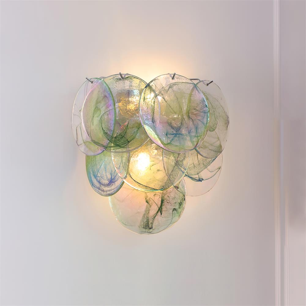 Elegant Pink Capiz Shell Wall Lamp | Dimmable Design for Indoor & Outdoor Use 7