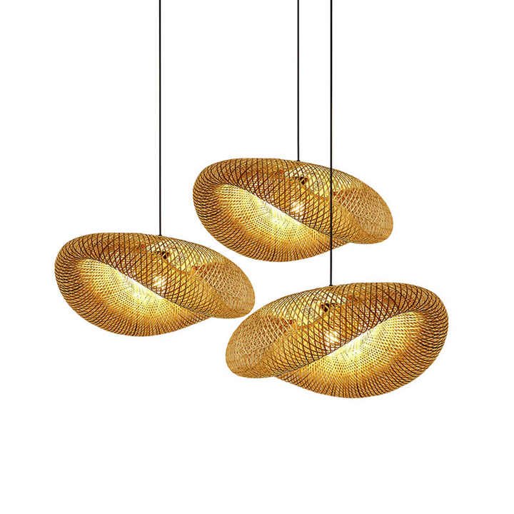 Elegant Rattan Pendant Lighting with Wicker Shade | Handcrafted Indoor Hanging Light for Cozy Ambiance 0