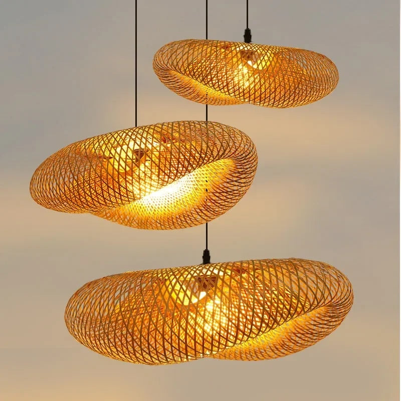 Elegant Rattan Pendant Lighting with Wicker Shade | Handcrafted Indoor Hanging Light for Cozy Ambiance 1