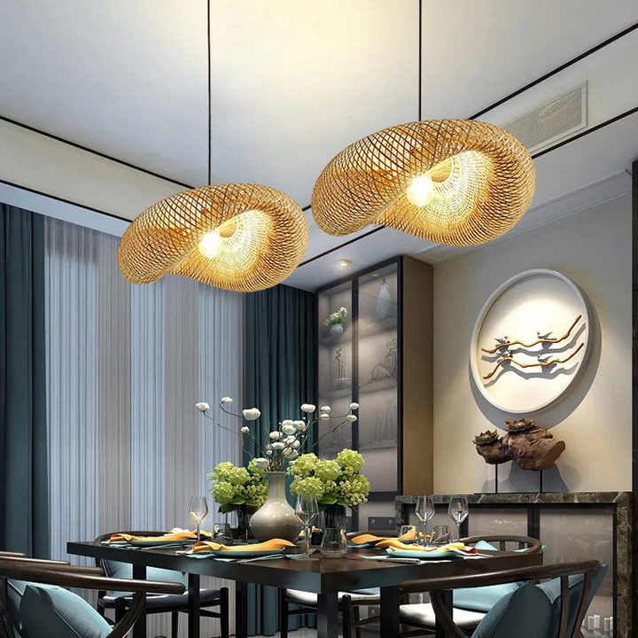 Elegant Rattan Pendant Lighting with Wicker Shade | Handcrafted Indoor Hanging Light for Cozy Ambiance 2