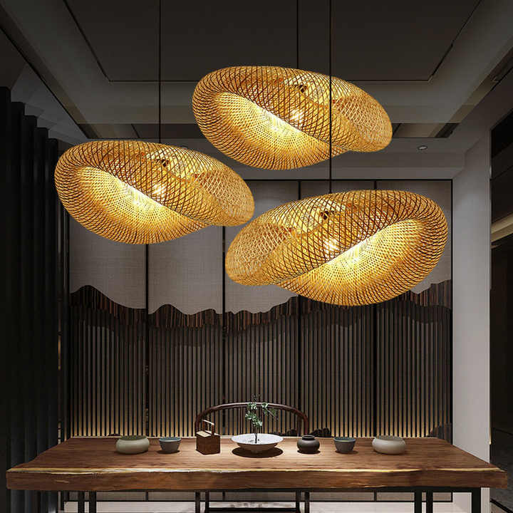 Elegant Rattan Pendant Lighting with Wicker Shade | Handcrafted Indoor Hanging Light for Cozy Ambiance 3