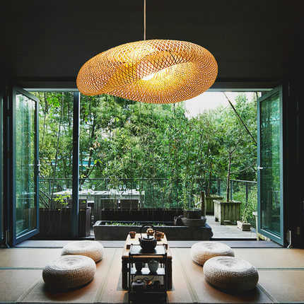 Elegant Rattan Pendant Lighting with Wicker Shade | Handcrafted Indoor Hanging Light for Cozy Ambiance 5