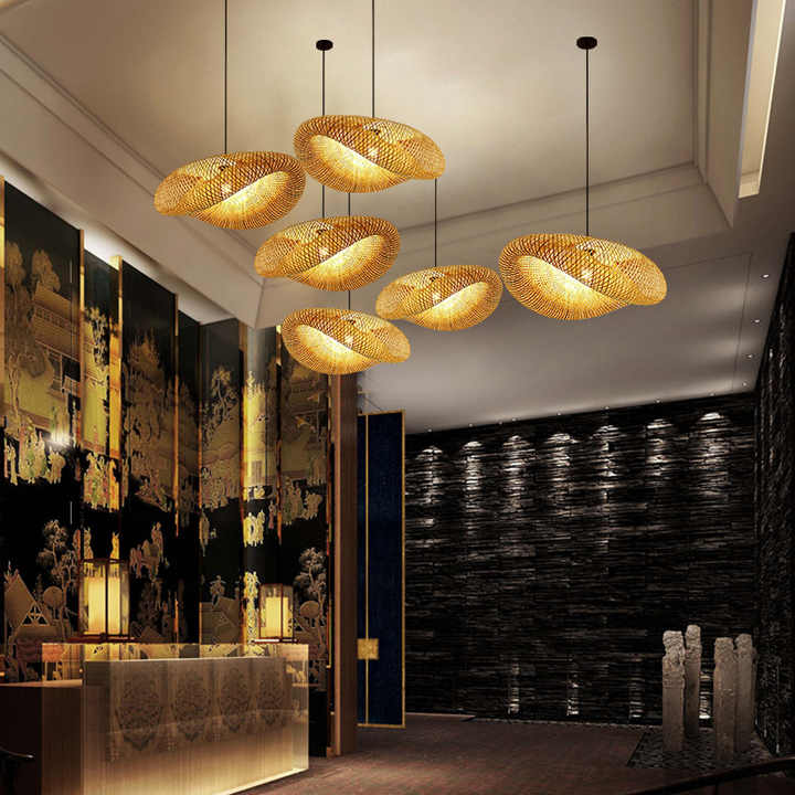 Elegant Rattan Pendant Lighting with Wicker Shade | Handcrafted Indoor Hanging Light for Cozy Ambiance 6