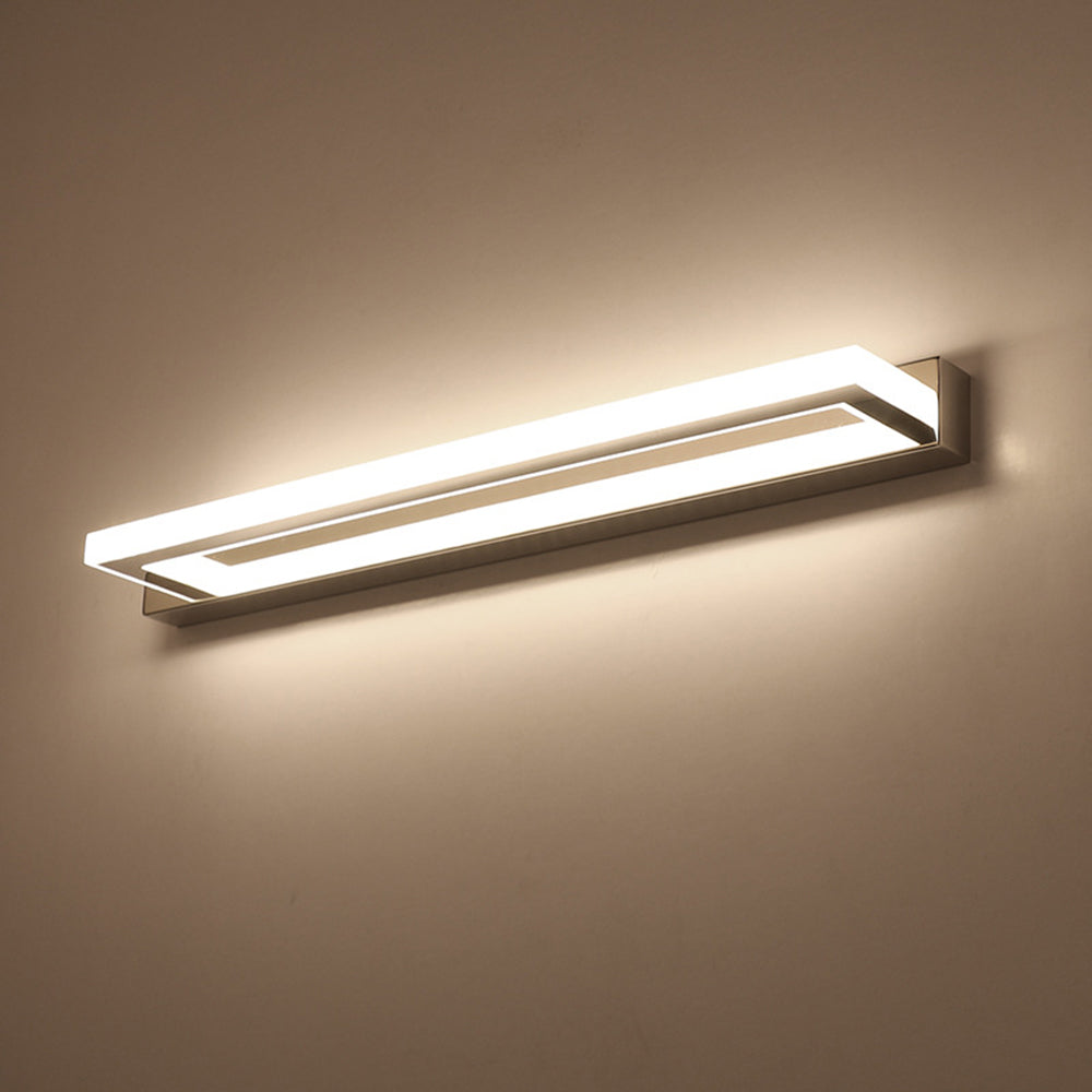 Elegant Rectangular Wall Light | Waterproof Design for Modern Bathrooms & Stylish Spaces 0