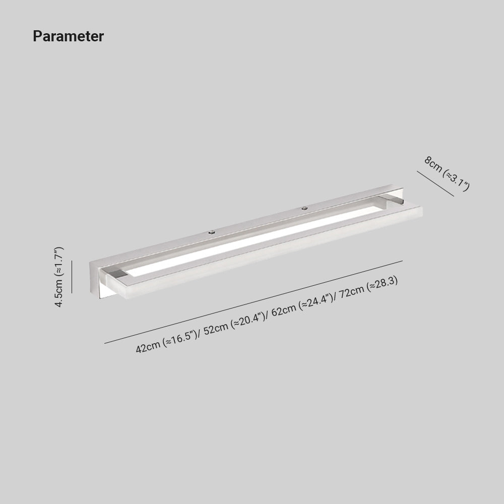 Elegant Rectangular Wall Light | Waterproof Design for Modern Bathrooms & Stylish Spaces 3