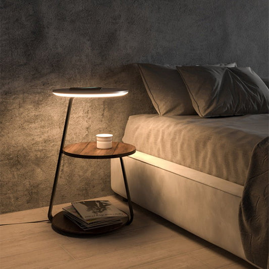 Elegant Side Table | Double-Layered Design with Durable Materials | Versatile End Table for Living Room & Bedroom 0
