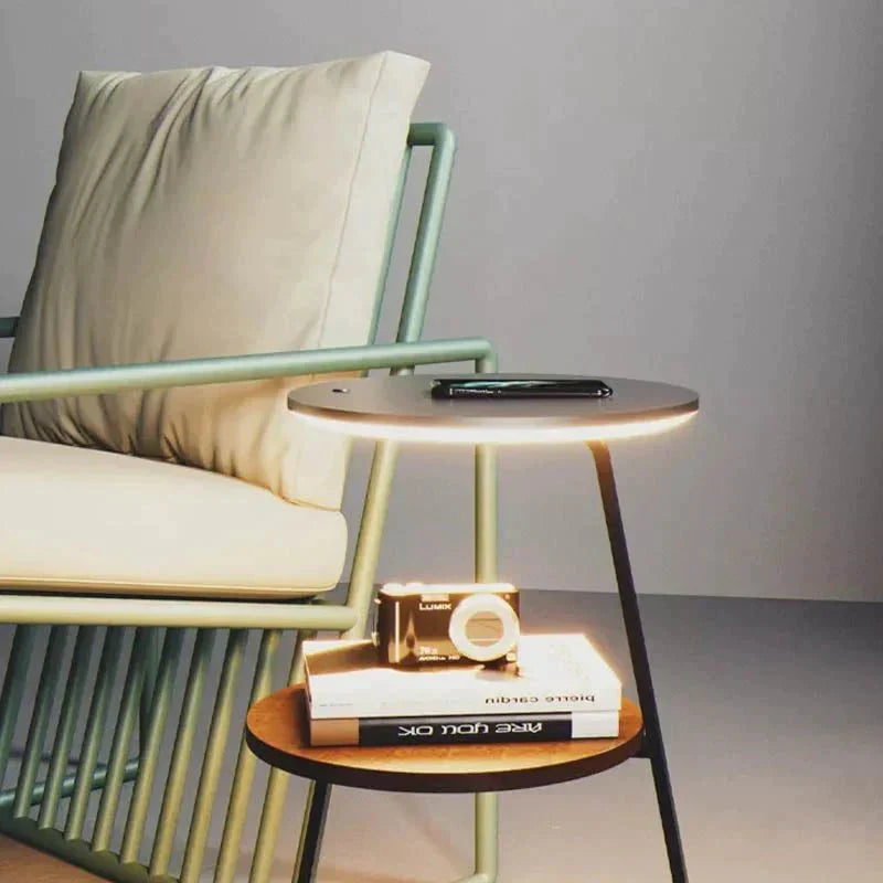 Elegant Side Table | Double-Layered Design with Durable Materials | Versatile End Table for Living Room & Bedroom 1