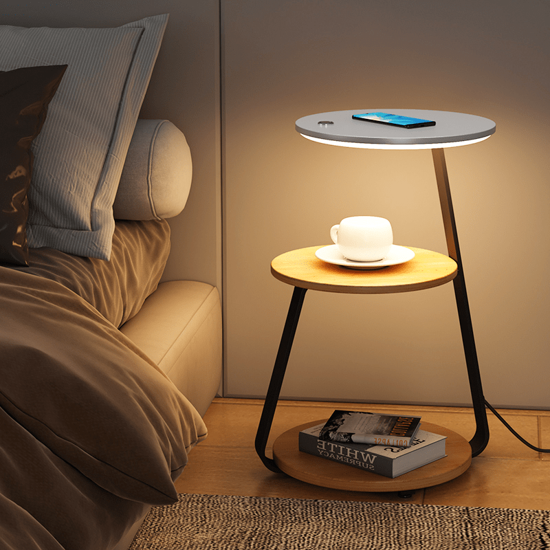 Elegant Side Table | Double-Layered Design with Durable Materials | Versatile End Table for Living Room & Bedroom 3