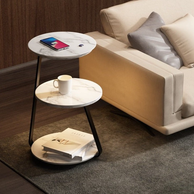 Elegant Side Table | Double-Layered Design with Durable Materials | Versatile End Table for Living Room & Bedroom 6