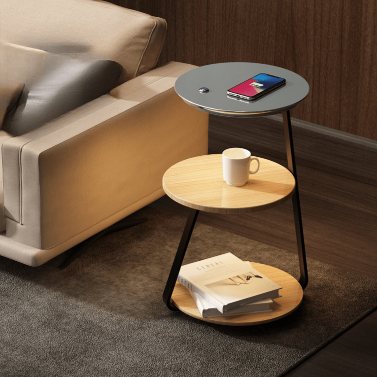Elegant Side Table | Double-Layered Design with Durable Materials | Versatile End Table for Living Room & Bedroom 7