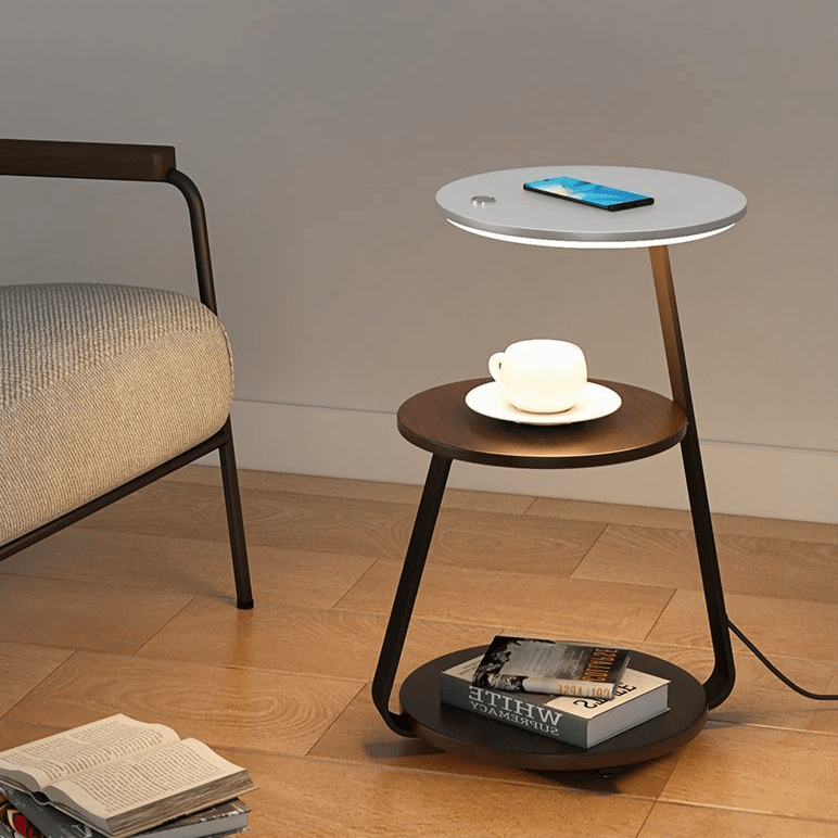 Elegant Side Table | Double-Layered Design with Durable Materials | Versatile End Table for Living Room & Bedroom 8