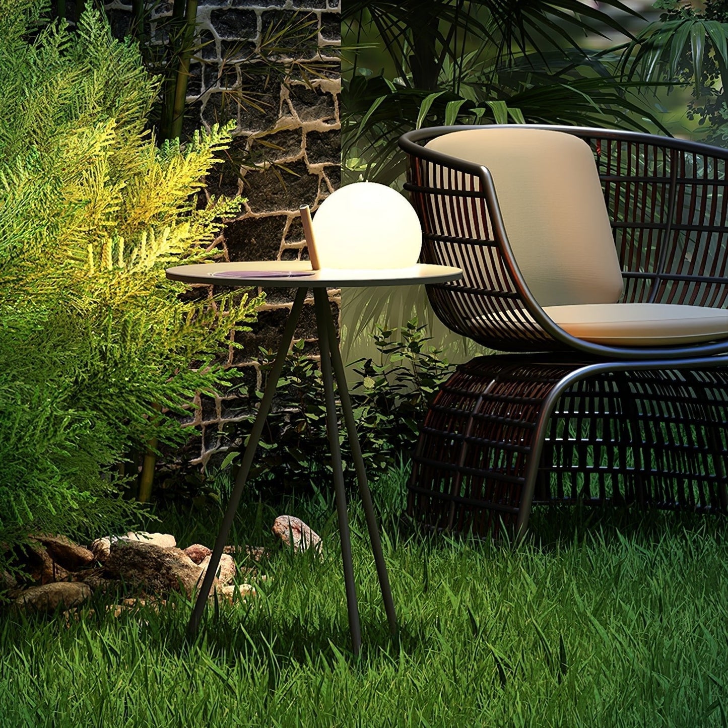 Elegant Solar Outdoor Lamp | Waterproof Tripod Design with Remote Control for Garden Ambiance 7