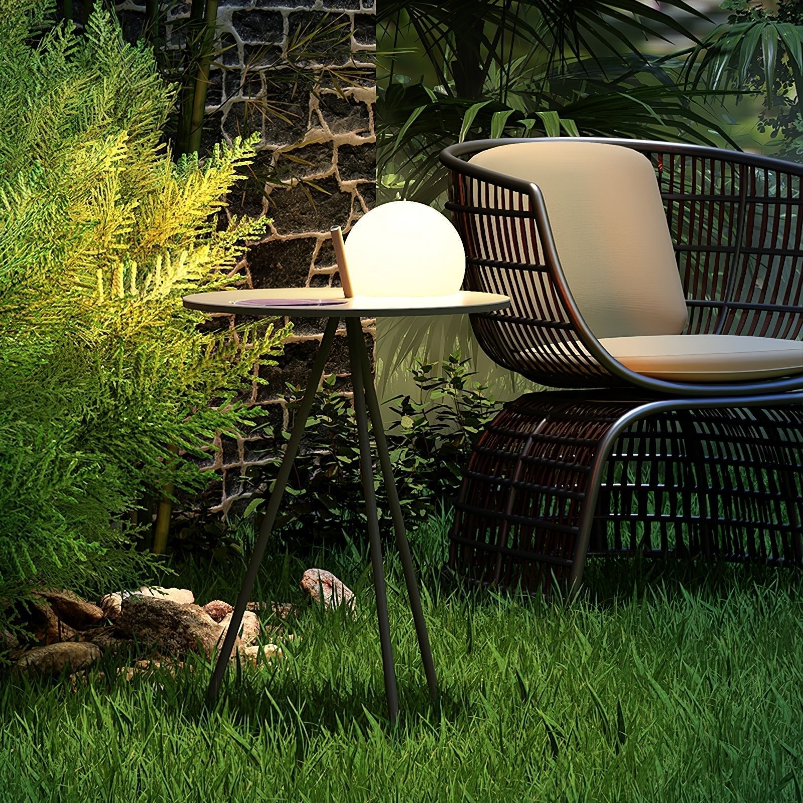 Elegant Solar Outdoor Lamp | Waterproof Tripod Design with Remote Control for Garden Ambiance 7