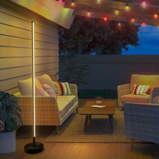 Elegant Solar Outdoor Lights | Majestic Floor Lamp with Wireless Charging | Durable Design for Patios and Gardens 0