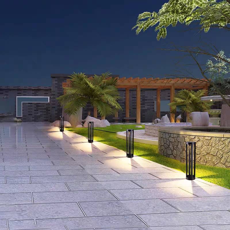 Elegant Solar Pathway Lights | Cylindrical Outdoor Light with Unique Shadow Effects for Stunning Garden Illumination 2