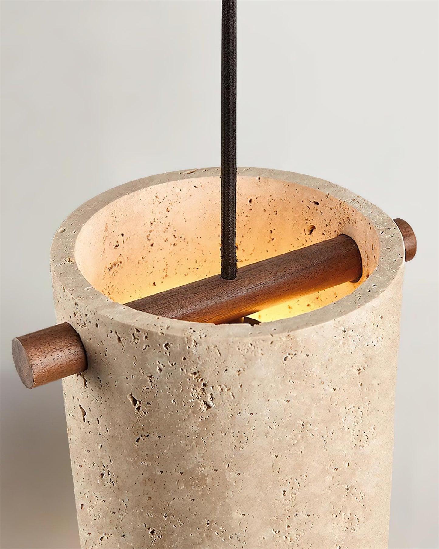 Elegant Travertine Pendant Lamp with Adjustable Height | Modern Pendant Lighting for Stylish Home Décor 5