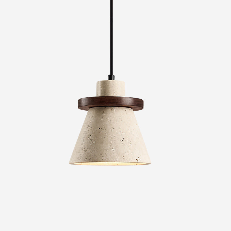 Elegant Travertine Pendant Lighting with Adjustable Height | Stylish Fixture for Modern Kitchens 1