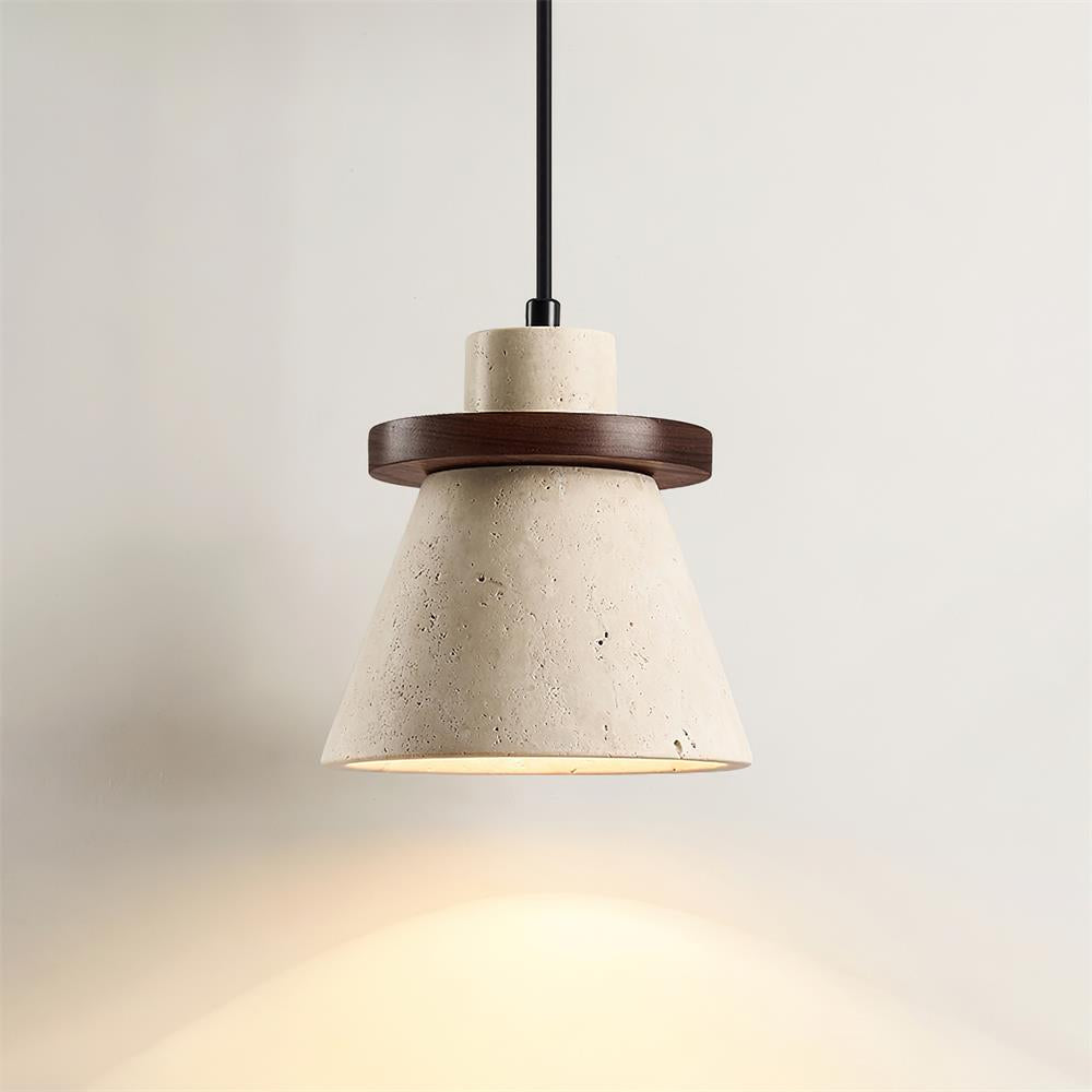 Elegant Travertine Pendant Lighting with Adjustable Height | Stylish Fixture for Modern Kitchens 4