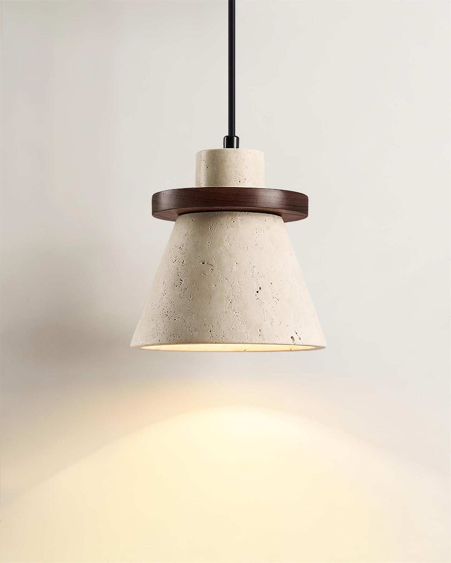 Elegant Travertine Pendant Lighting with Adjustable Height | Stylish Fixture for Modern Kitchens 5