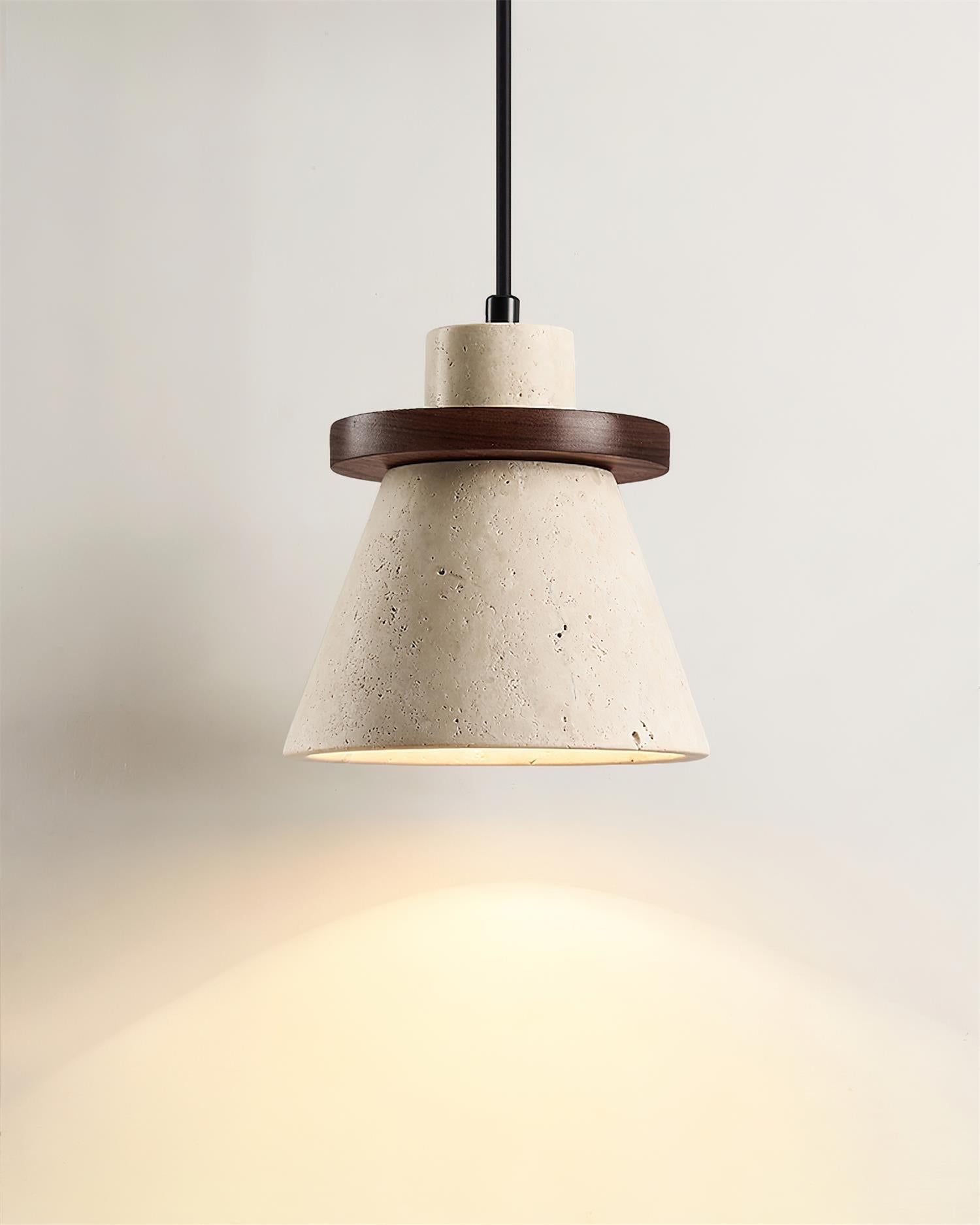 Elegant Travertine Pendant Lighting with Adjustable Height | Stylish Fixture for Modern Kitchens 5