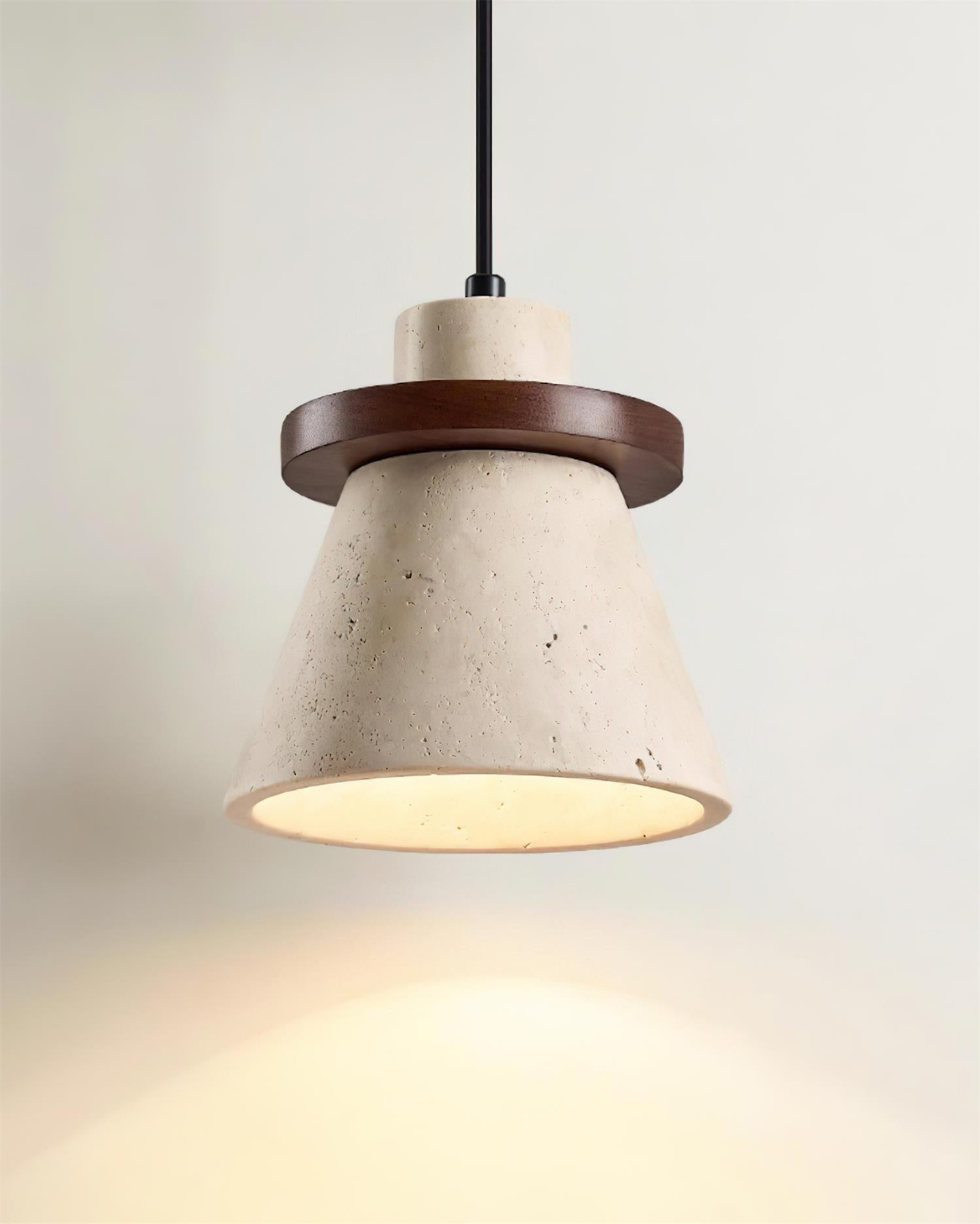 Elegant Travertine Pendant Lighting with Adjustable Height | Stylish Fixture for Modern Kitchens 6