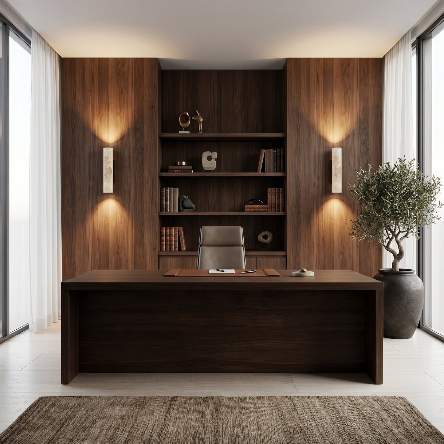 Elegant Travertine | Wall Sconce Light with Up & Down Lighting | Unique Stone Design for Architectural Ambiance 4