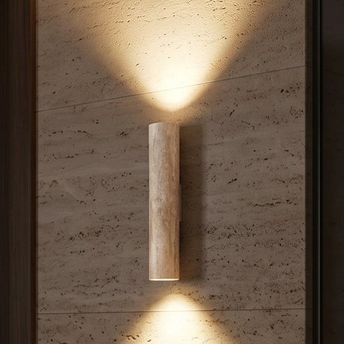 Elegant Travertine | Wall Sconce Light with Up & Down Lighting | Unique Stone Design for Architectural Ambiance 5