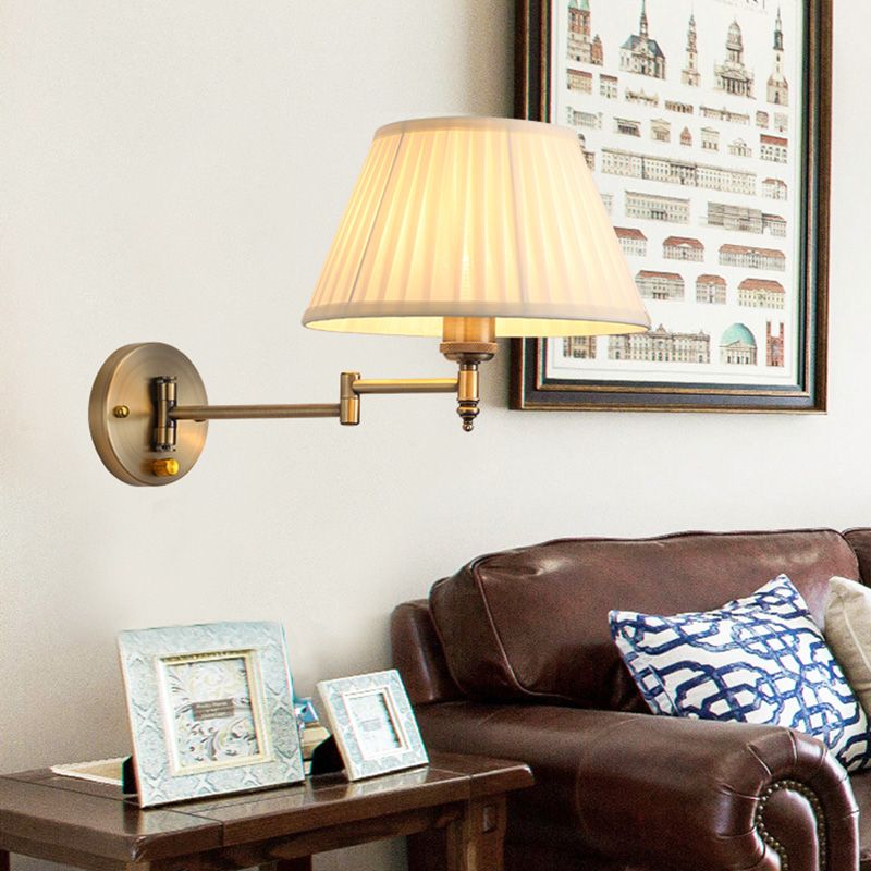 Elegant Vintage Wall Lamp with Adjustable Shade | Cozy Wall Lights for Bedrooms and Living Rooms 0