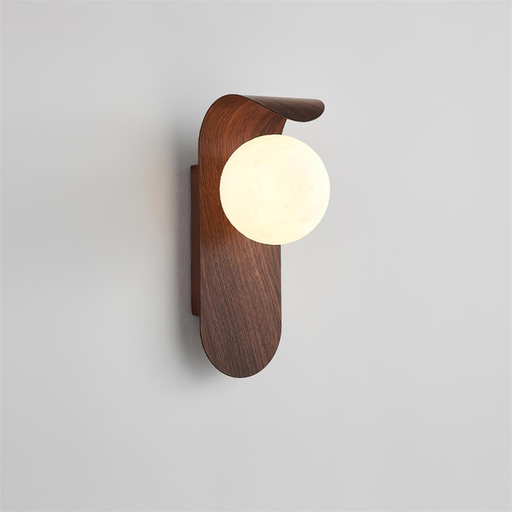 Elegant Wall Lamp with Wood Finish & LED Bulb | Stylish Wall Sconce Lighting for Living Spaces 0