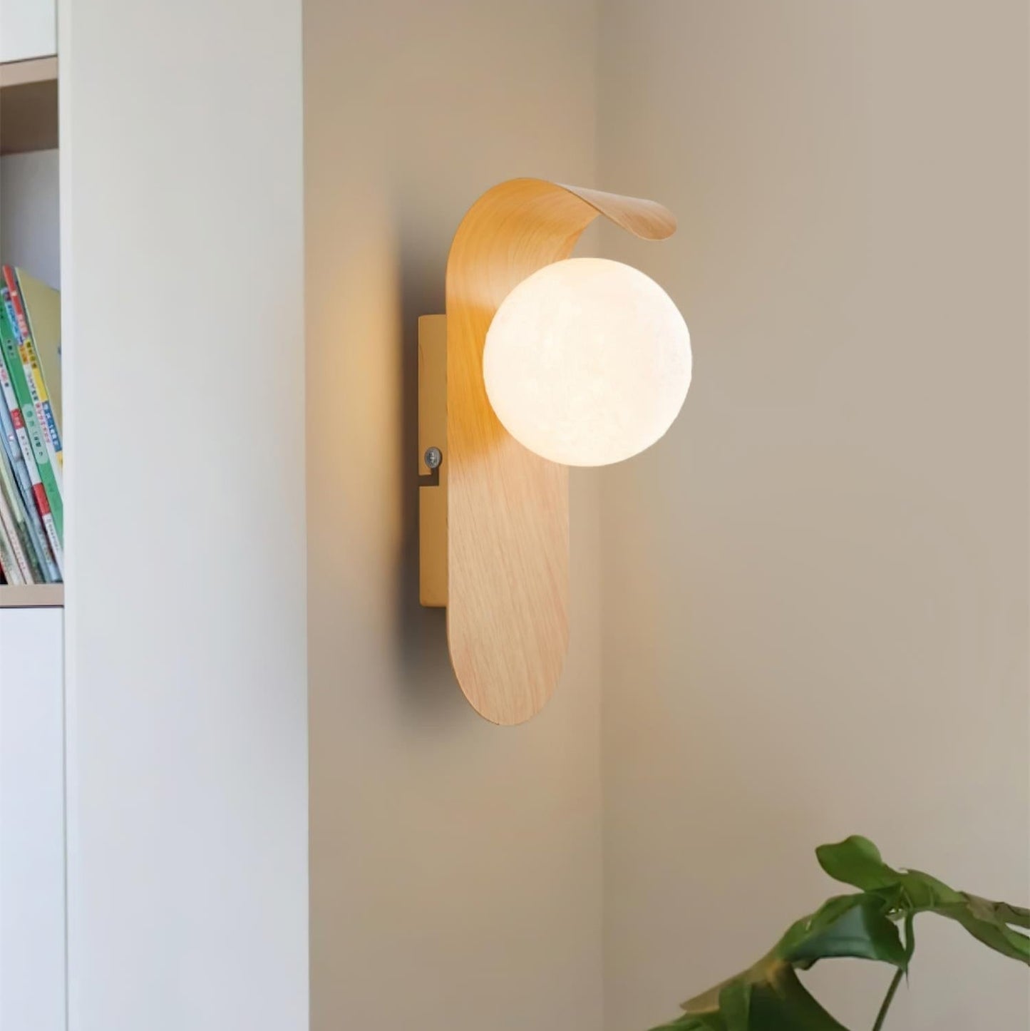 Elegant Wall Lamp with Wood Finish & LED Bulb | Stylish Wall Sconce Lighting for Living Spaces 5
