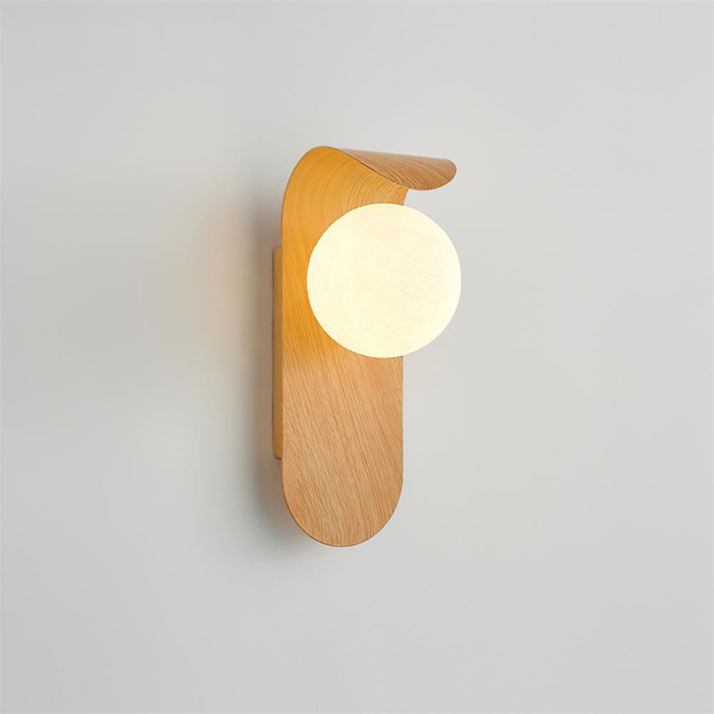Elegant Wall Lamp with Wood Finish & LED Bulb | Stylish Wall Sconce Lighting for Living Spaces 9