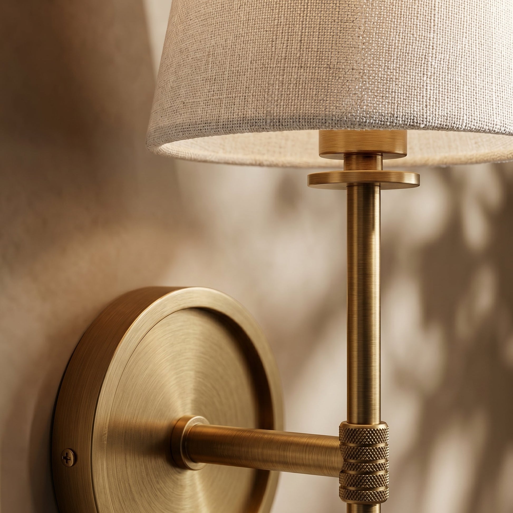 Elegant Wall Sconce Lighting with Dual-Arm Design & Tapered Linen Shades for Timeless Interiors 4