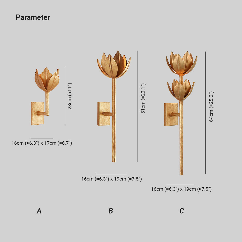 Elegant Wall Sconce Lighting with Floral Motifs & Metallic Finishes | Stylish Wall Lights Indoor for Dining and Living Rooms 3