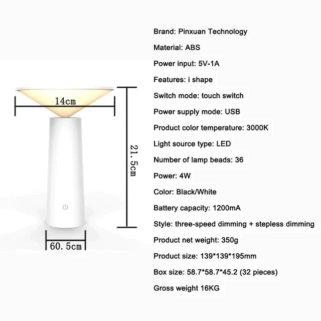 Elegant Wireless Table Lamp with Remote Control for Flexible Lighting 7
