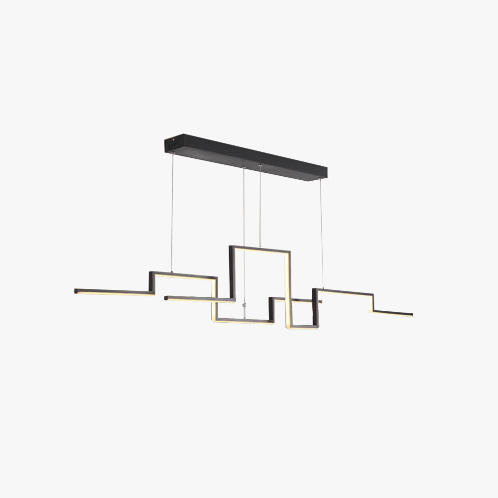 Elegant Acrylic Linear Pendant Light | Black/Gold | Style A/B/C