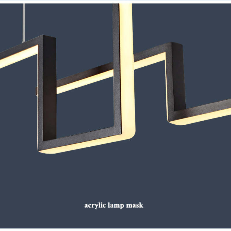 Elegant Acrylic Linear Pendant Light | Black/Gold | Style A/B/C