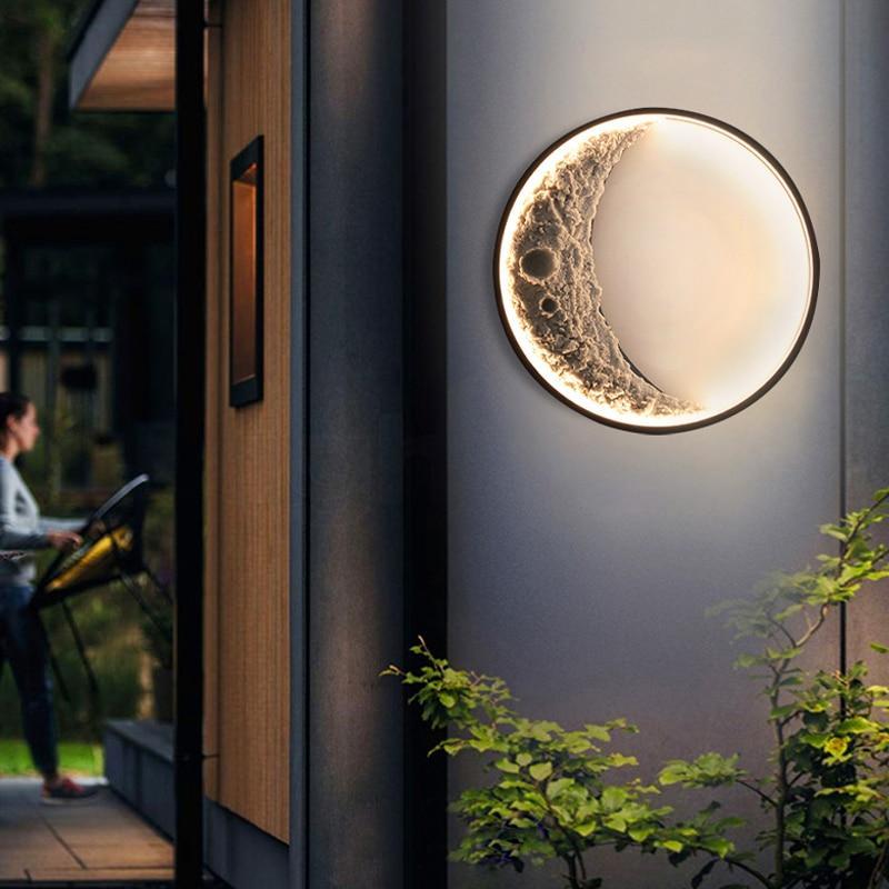 Elif Collection | Modern Moon Shape LED Outdoor Light with IP65 Waterproof Rating | Elegant Design for Outdoor Ambiance 1