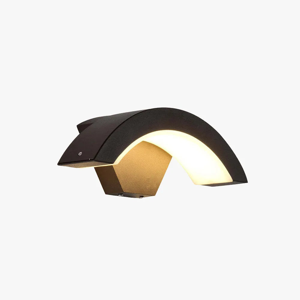 Elvon | Nordic Arc Waterproof LED Outdoor Wall Lamp with Motion Sensor | Elegant Design for Safety and Style 1